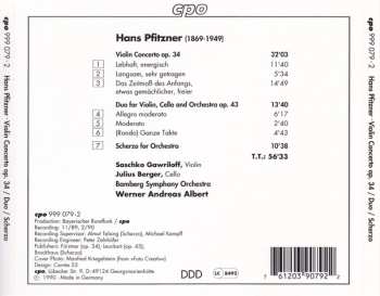 CD Bamberger Symphoniker: Violin Concerto Op. 34; Duo For Violin, Cello And Orchestra Op. 43; Scherzo For Orchestra