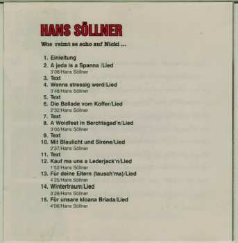 CD Hans Söllner: Wos Reimt Se Scho Auf Nicki...