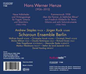 CD Daniel Harding: Neue Volkslieder Und Hirtengesänge; Kammermusik 1958