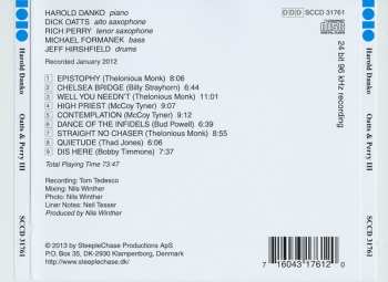 CD Harold Danko Quintet: Oatts & Perry III