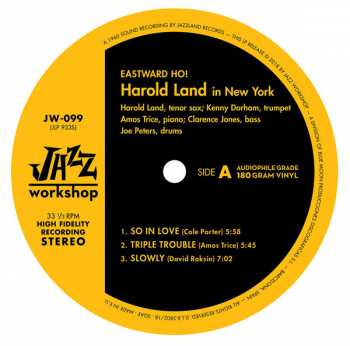 LP Kenny Dorham: Eastward Ho! Harold Land In New York LTD
