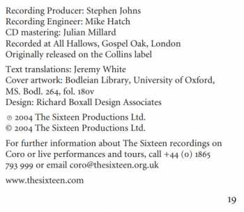 CD The Sixteen: Christus Natus Est (An Early English Christmas)