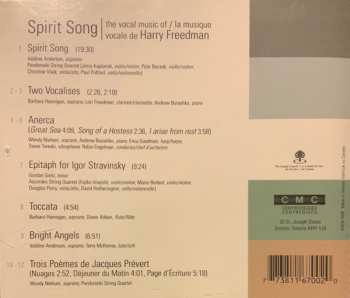 CD Harry Freedman: Spirit Song - The Vocal Music Of Harry Freedman