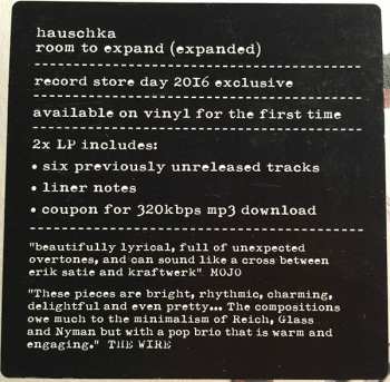 2LP Hauschka: Room To Expand (Expanded) LTD