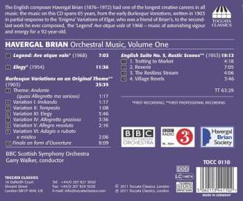 CD BBC Scottish Symphony Orchestra: Orchestral Music Volume One (Early And Late Works)
