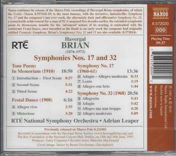 CD Irish National Symphony Orchestra: Symphonies Nos. 17 and 32 / In Memoriam / Festal Dance