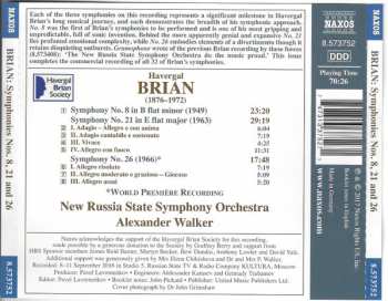 CD Havergal Brian: Symphonies Nos. 8, 21 And 26