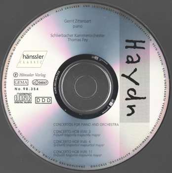 CD Joseph Haydn: Konzerte Für Klavier Und Orchester = Concertos For Piano And Orchestra (F-Dur/F Major - G-Dur/G Major  - D-Dur/D Major)