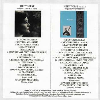 CD Hedy West: Hedy West Plus Hedy West Vol. 2