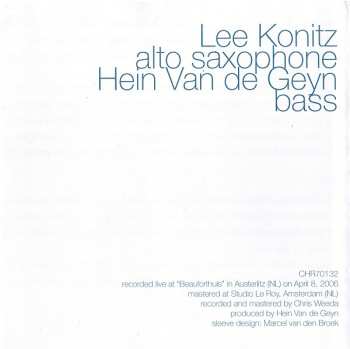 CD Lee Konitz: Meeting Again LTD