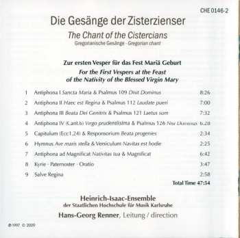 CD Heinrich-Isaac-Ensemble: Die Gesänge der Zisterzienser