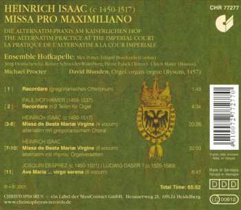 CD Heinrich Isaac: Missa Pro Maximiliano
