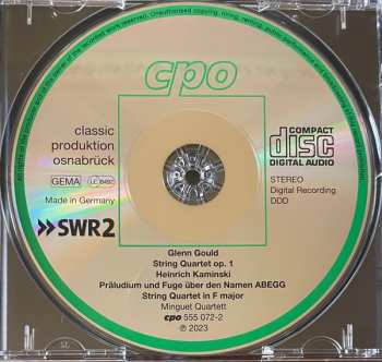 CD Glenn Gould: String Quartets