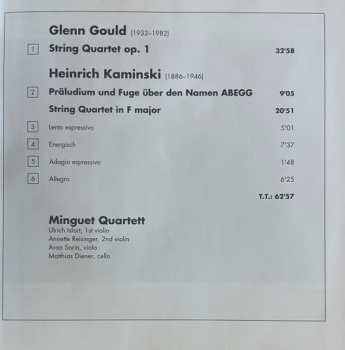CD Glenn Gould: String Quartets