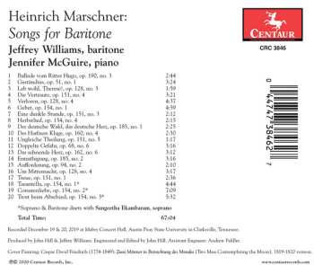 CD Heinrich Marschner: Songs For Baritone