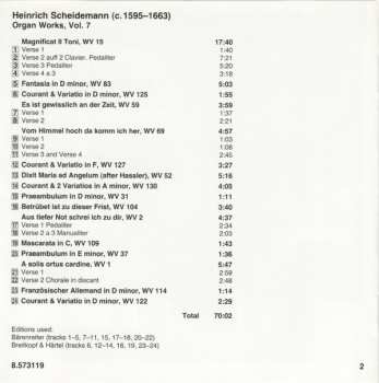 CD Heinrich Scheidemann: Organ Works, Vol. 7