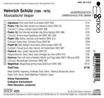 CD Heinrich Schütz: Musikalische Vesper