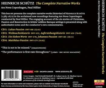 4CD/Dobozkészlet Heinrich Schütz: The Complete Narrative Works 