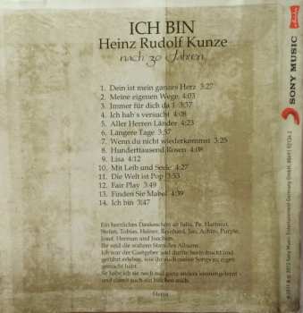 CD Heinz Rudolf Kunze: Ich Bin (Nach 30 Jahren)