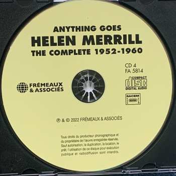 4CD/Dobozkészlet Helen Merrill: Anything Goes (The Complete 1952-1960)