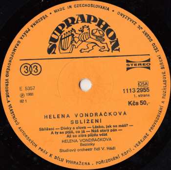 LP Helena Vondráčková: Sblížení