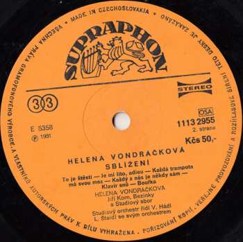 LP Helena Vondráčková: Sblížení