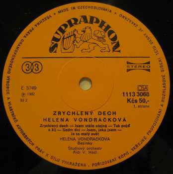 LP Helena Vondráčková: Zrychlený Dech
