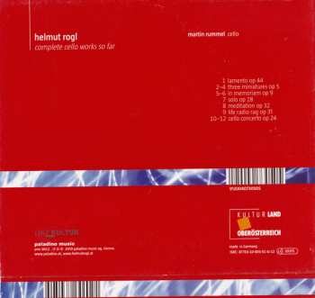 CD Martin Rummel: Helmut Rogl - Complete Cello Works So Far