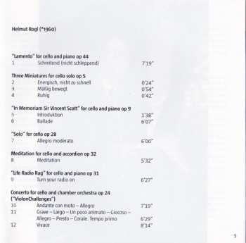 CD Martin Rummel: Helmut Rogl - Complete Cello Works So Far