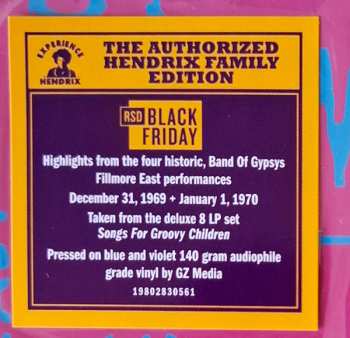 LP Jimi Hendrix: Songs For Groovy Children (The Fillmore East Concerts Highlights)  CLR | LTD