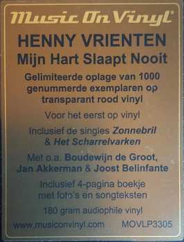 LP Henny Vrienten: Mijn Hart Slaapt Nooit LTD | NUM | CLR