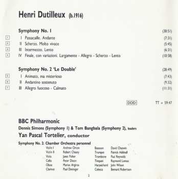 CD Henri Dutilleux: Symphony No. 1 / Symphony No. 2 'Le Double'