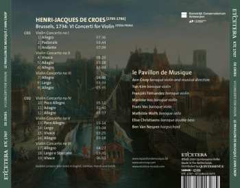 2CD Henri-Jacques de Croes: VI Concerti For Violin