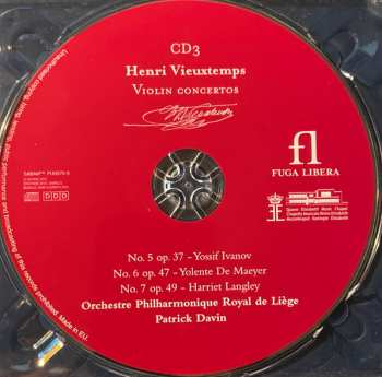 3CD/Dobozkészlet Henri Vieuxtemps: Complete Violin Concertos