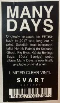 LP Henrik Palm: Many Days CLR | LTD