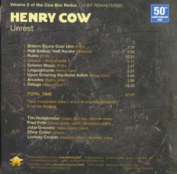 17CD/DVD/Dobozkészlet Henry Cow: The Henry Cow Box Redux: The Complete Henry Cow  50th Anniversary