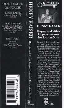 CD Henry Kaiser: Requia And Other Improvisations For Guitar Solo