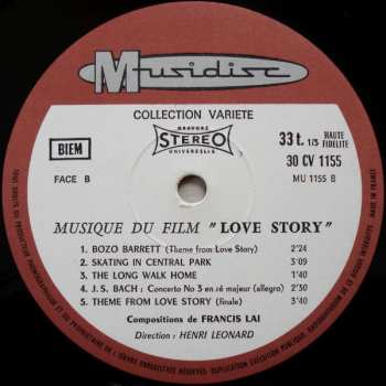 LP Francis Lai: Love Story - Music Of The Movie