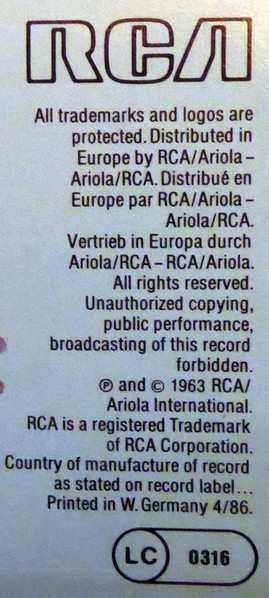 LP Henry Mancini And His Orchestra: The Pink Panther Theme CLR