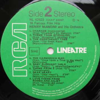 LP Henry Mancini And His Orchestra: 16 Famous Film Hits