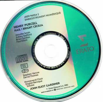 CD John Eliot Gardiner: Hail! Bright Cecilia = Ode à Sainte-Cécile = Ode An Die Heilige Cäcilie