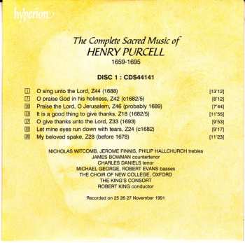 11CD/Dobozkészlet Henry Purcell: The Complete Sacred Music Of Henry Purcell