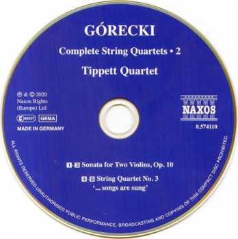 CD Henryk Górecki: Complete String Quartets · 2