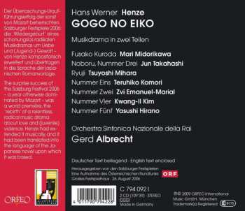 2CD Gerd Albrecht: Gogo No Eiko