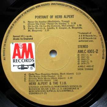 2LP Herb Alpert & The Tijuana Brass: Portrait Of Herb Alpert