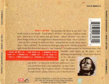 CD Herbert Grönemeyer: ? What's All This