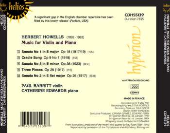 CD Herbert Howells: Music For Violin And Piano