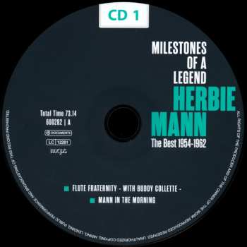 10CD/Dobozkészlet Herbie Mann: Milestones Of A Legend - The Best 1954-1962