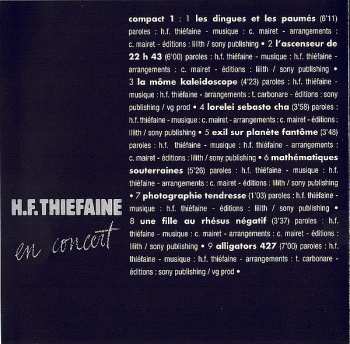 2CD Hubert Félix Thiéfaine: En Concert