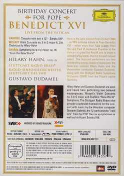 DVD Hilary Hahn: Birthday Concert For Pope Benedict XVI